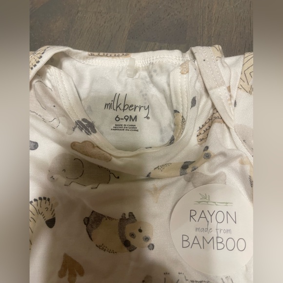 👶🏻 NEW! • Milkberry • Bamboo 3 Piece Safari Pajamas | 6-9 months - Picture 5 of 7